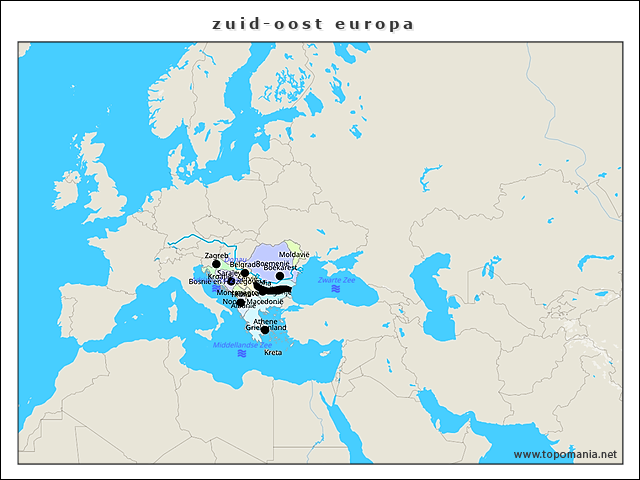 Topografie Zuid Oost Europa Topomania Net