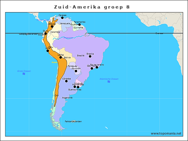 Topografie Zuid Amerika Groep 8 Topomania Net