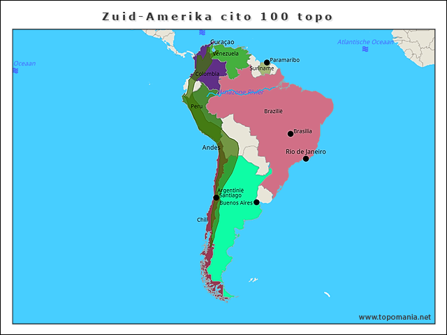 Topografie Zuid Amerika Cito 100 Topo Topomania Net