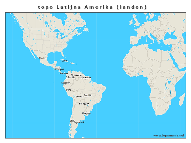 Topografie Topo Latijns Amerika Landen Topomania Net