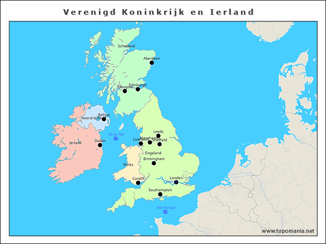 Topografie Verenigd Koninkrijk En Ierland Topomania Net