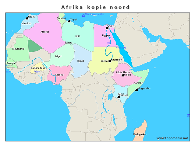 Topografie Afrika Noord Fontein Groep Topomania Net