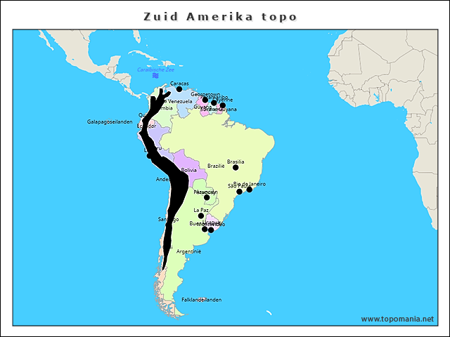 Topografie Zuid Amerika Topo Topomania Net