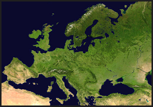 Satelliet foto van Europa
