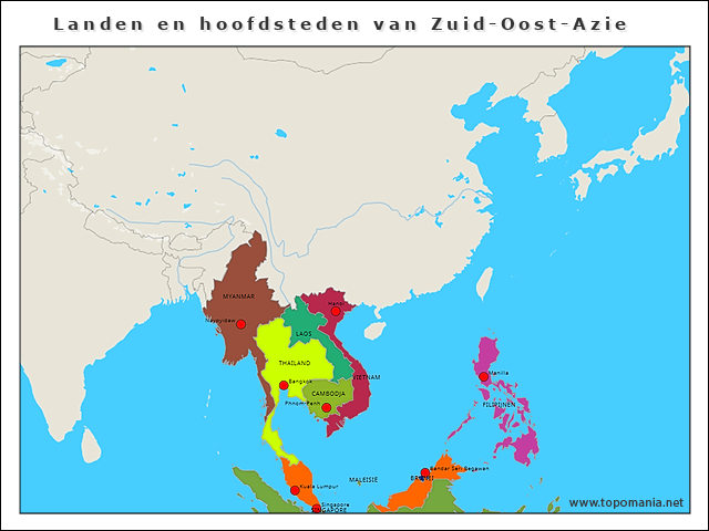 landen-en-hoofdsteden-van-zuid-oost-azie