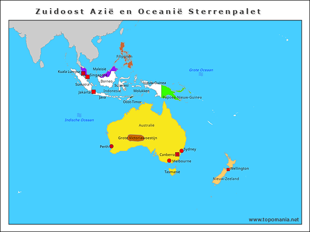 zuidoost-azie-en-oceanie-sterrenpalet