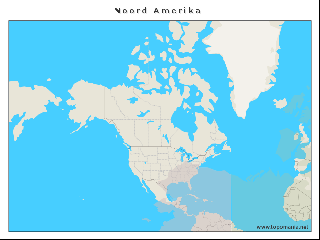 Topografie Noord Amerika