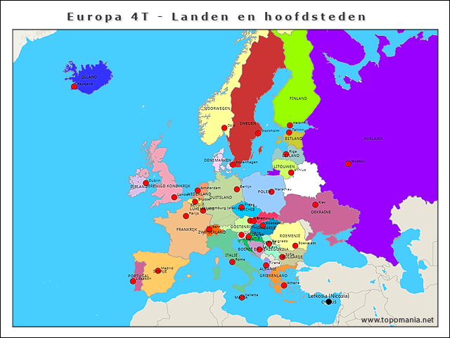 europa-4t-landen-en-hoofdsteden