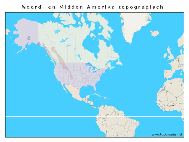 noord-en-midden-amerika-topograpisch