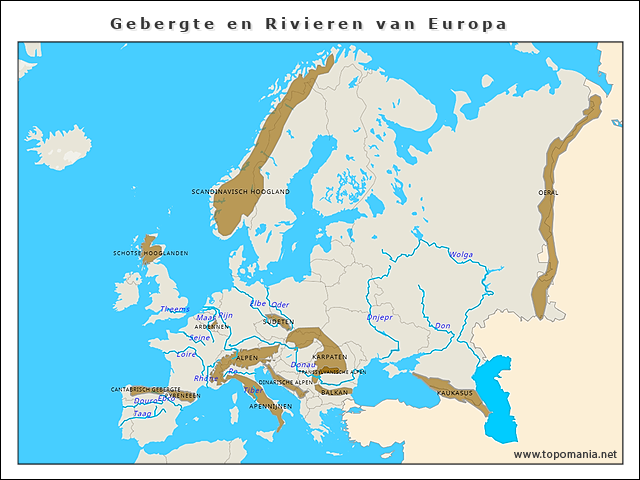 gebergte-en-rivieren-van-europa