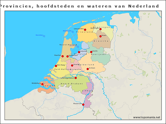 provincies-hoofdsteden-en-wateren-van-nederland