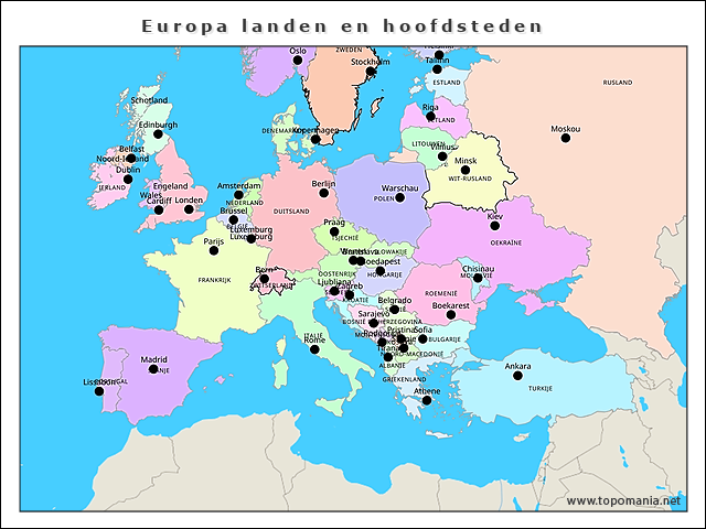 Sprecher Sinn Ich Beschwere Mich Landkaart Europa Met Hoofdsteden Kranke Person Solide Index