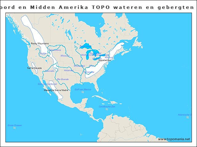 noord-en-midden-amerika-topo-wateren-en-gebergten