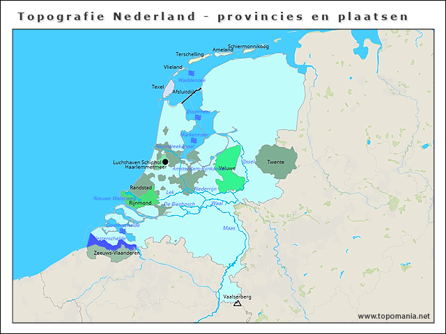 topografie-nederland-provincies-en-plaatsen