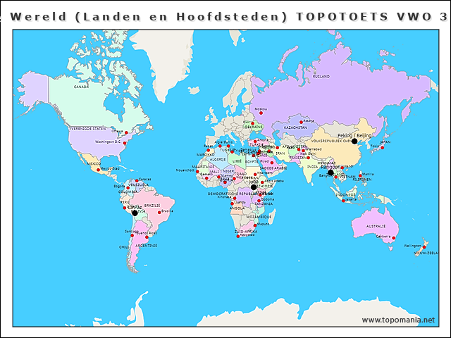 de-wereld-(landen-en-hoofdsteden)-topotoets-vwo-3