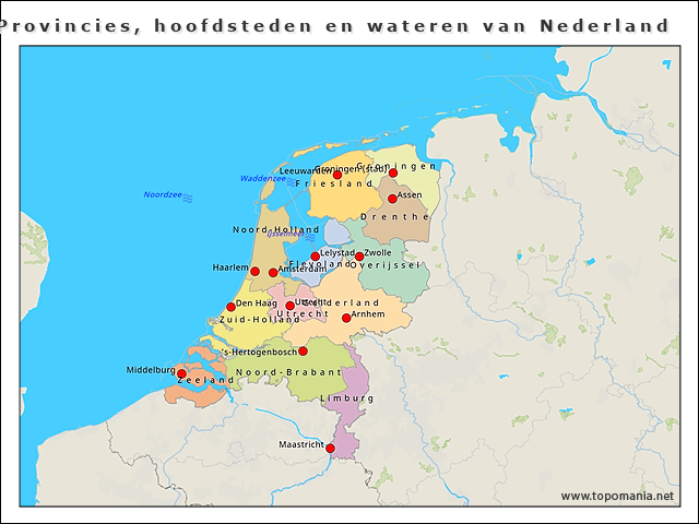 provincies-hoofdsteden-en-wateren-van-nederland