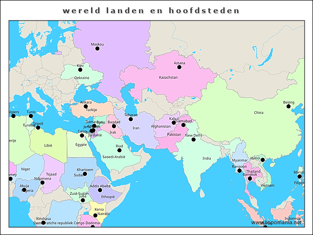 wereld-landen-en-hoofdsteden