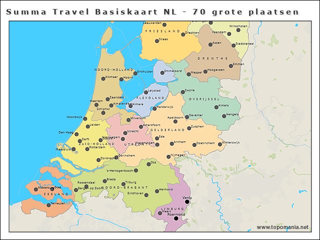 summa-travel-basiskaart-nl-70-grote-plaatsen