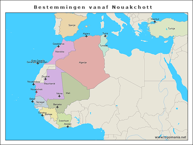 bestemmingen-vanaf-nouakchott