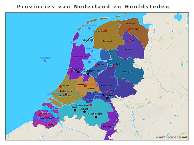 provincies-van-nederland-en-hoofdsteden