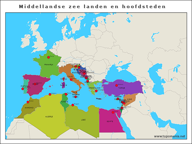 middellandse-zee-landen-en-hoofdsteden