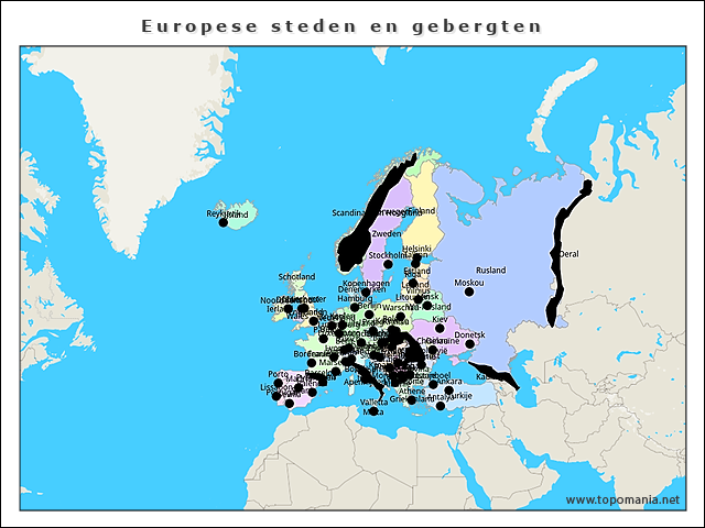 europese-steden-en-gebergten