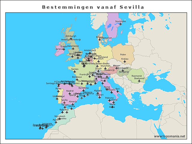 bestemmingen-vanaf-sevilla