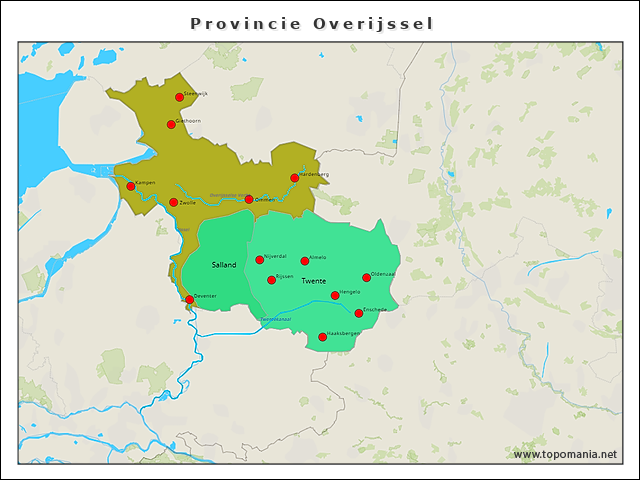 Topografie Provincie Overijssel