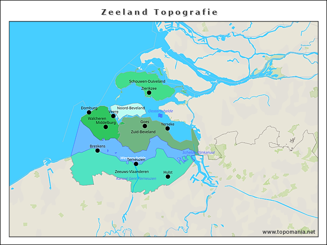 zeeland-topografie