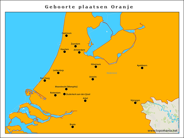 geboorte-plaatsen-oranje