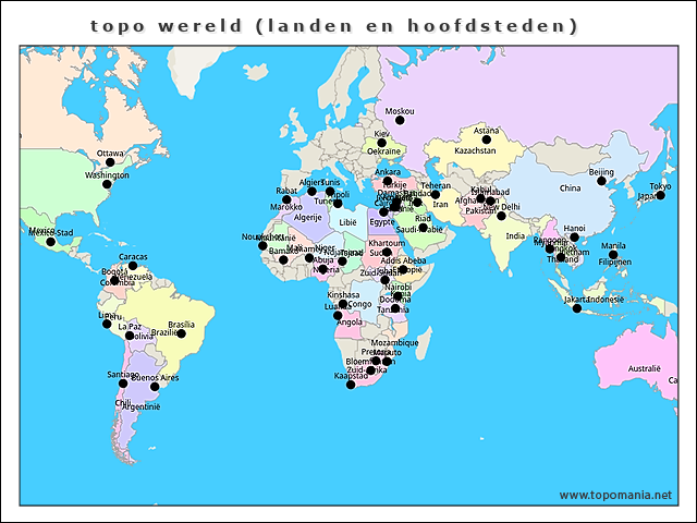 topo-wereld-(landen-en-hoofdsteden)