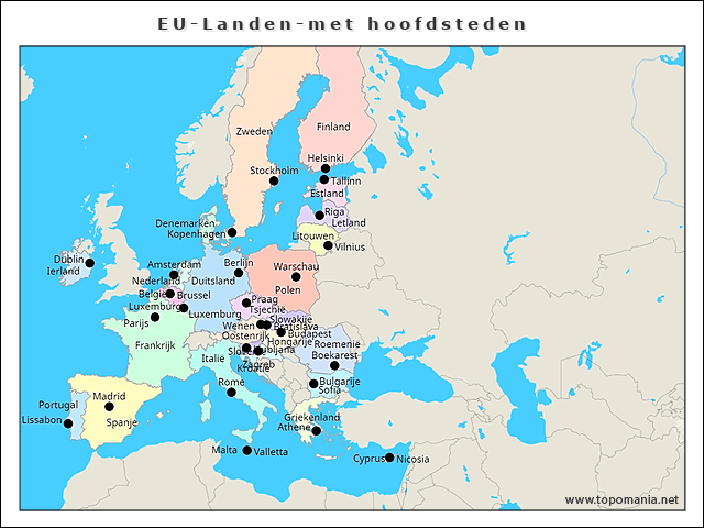 eu-landen-met-hoofdsteden