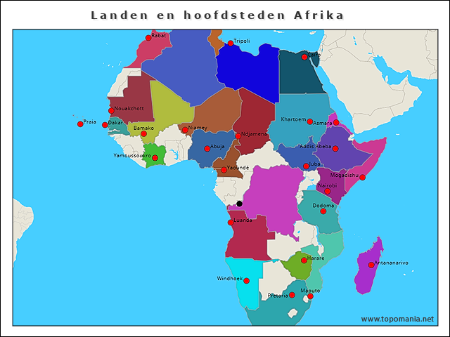 landen-en-hoofdsteden-afrika