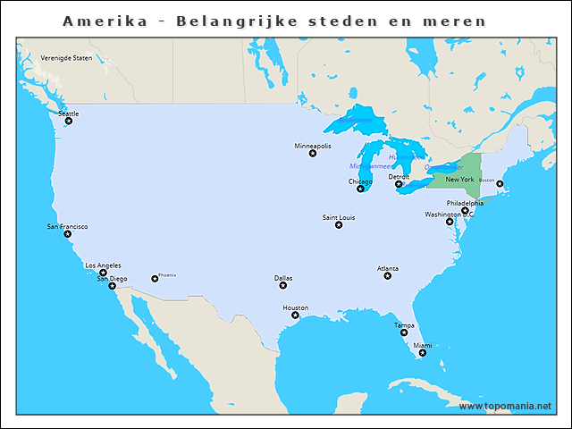 amerika-belangrijke-steden-en-meren