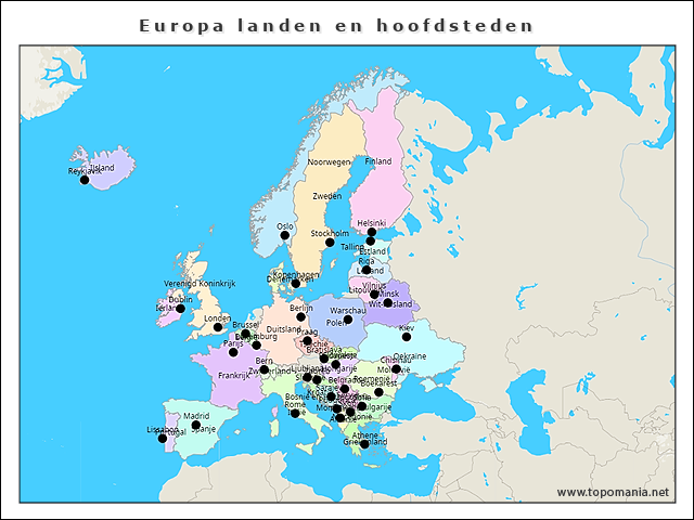 europa-landen-en-hoofdsteden