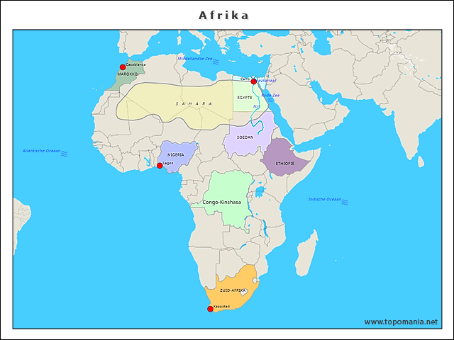 Topografie Afrika Topomania Net