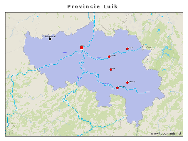 Topografie Provincie Luik Topomania Net