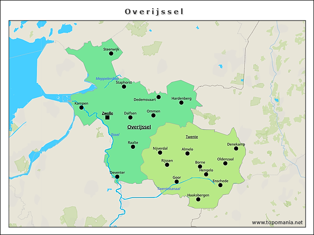 Topografie Overijssel