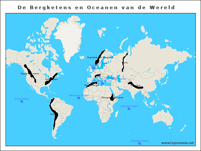 de-bergketens-en-oceanen-van-de-wereld