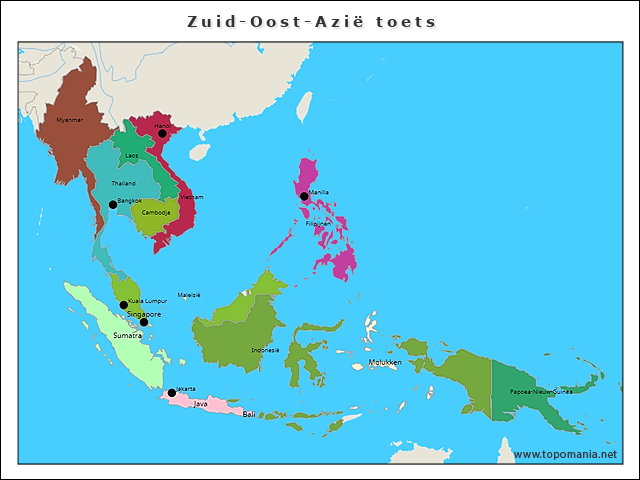 Geography Zuid-Oost-Azië toets | www.topomania.net