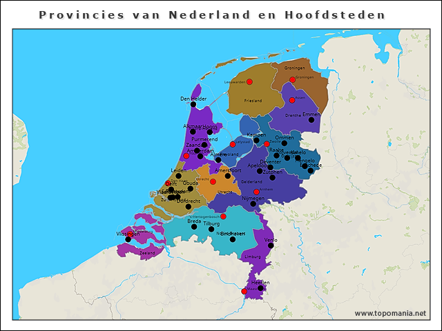 provincies-van-nederland-en-hoofdsteden