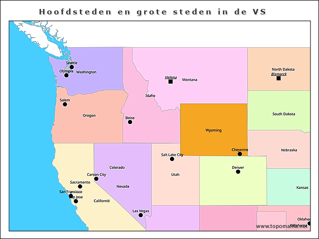 hoofdsteden-en-grote-steden-in-de-vs