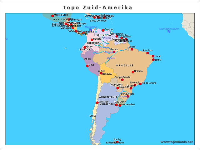 topo-zuid-amerika