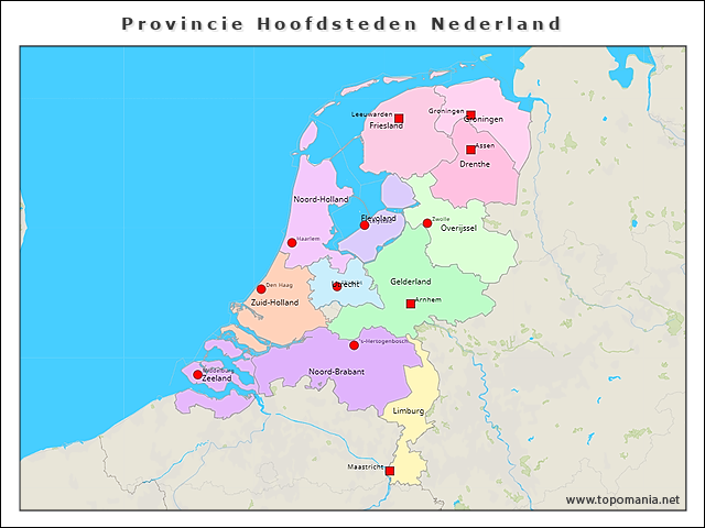 provincie-hoofdsteden-nederland