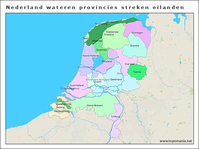 nederland-wateren-provincies-streken-eilanden