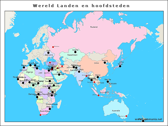 wereld-landen-en-hoofdsteden