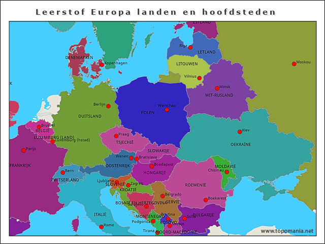 leerstof-europa-landen-en-hoofdsteden