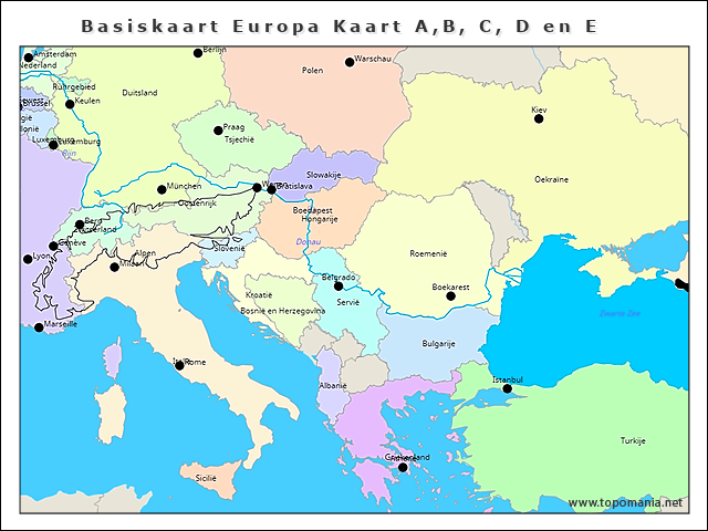 basiskaart-europa-kaart-a-b-c-d-en-e