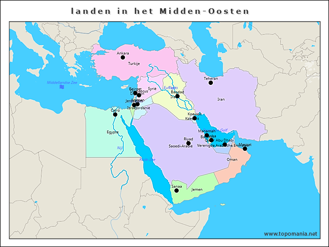 landen-in-het-midden-oosten