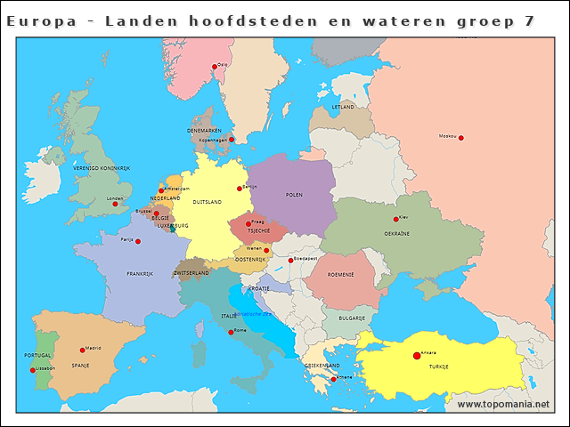 europa-landen-hoofdsteden-en-wateren-groep-7